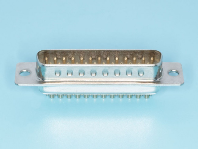 DB-25M, Разъем D-SUB 25 контактов, вилка на кабель, пайка