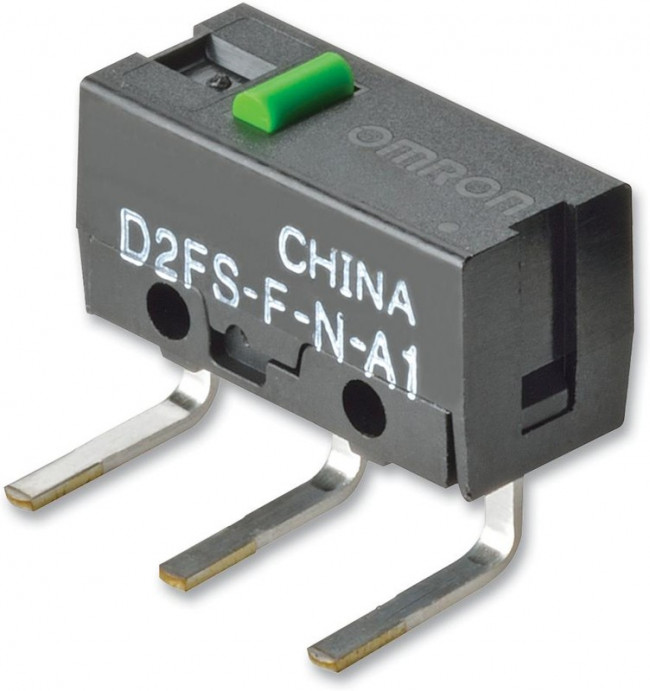 D2FS-F-N-A, Basic / Snap Action Switches Pin Plunger - PCB Terms Rght-angled