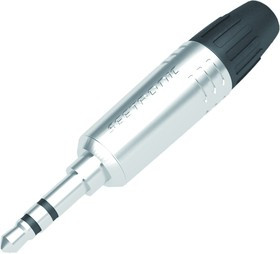 Seetronic M2TP3C кабельный разъем Jack 3.5мм TRS (стерео) штекер, черный корпус, золоченые контакты, под кабель 2-4.5мм