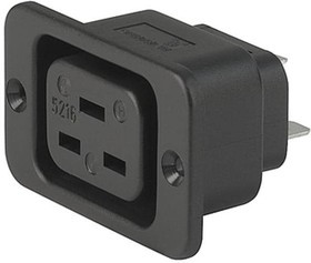 6183.0002, Разъем гнездо IEC (мама) с винтовым креплением La=