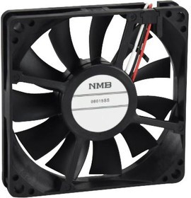 08015SS-24N-AA-00, DC Fans Tubeaxial Fan, 80x80x15mm, 24VDC, 33.9CFM, Rib Mount, Sleeve Bearing, Lead Wires