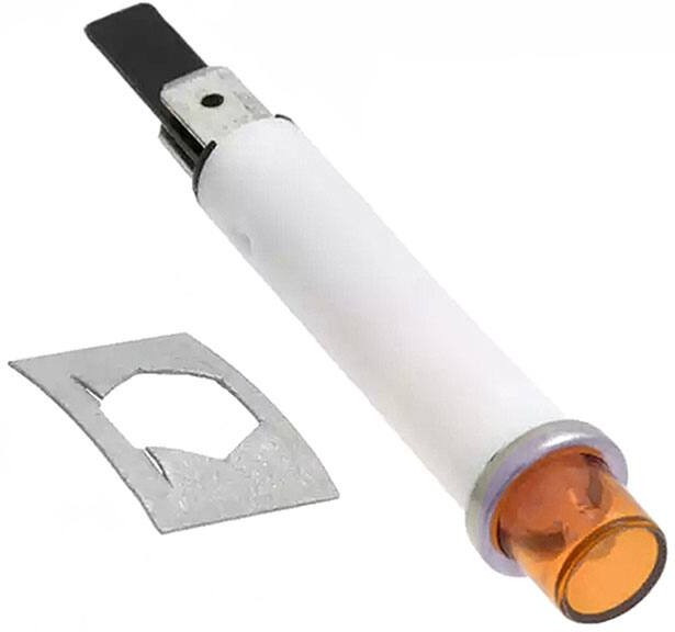 2151QA3, Panel Mount Indicator Lamps AMBER DIFFUSED 5/16" MOUNTING HOLE