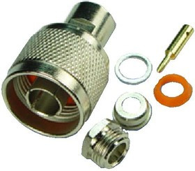 HYR-0301A (GN-301A) (N-7305A), Разъем N, штекер, RG-58, зажим (Clamp)