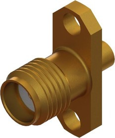 2933-6001, RF Connectors / Coaxial Connectors SMA F FlangMountConn 2 Hole for .085 Cbl