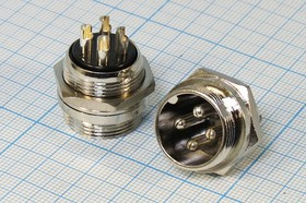 Штекер микрофонный MIC20\ 4P\пан\М19\XS20JK4P- M[MS-DF-20-4]; №14517 штек мик MIC20\ 4P\пан\М19\\XS20JK4P- M[MS-DF-20-4]