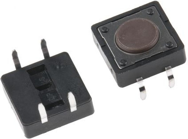 DTS21NV, Brown Button Tactile Switch, SPST 50 mA @ 12 V dc 0mm