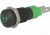 SMRD 08214, Индикат.лампа: LED, выпуклый, зеленый, 24-28ВDC, d8,2мм, IP40