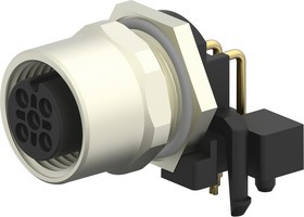 T4145015051-001, Гнездо, M12, PIN: 5, "мама", код A-DeviceNet / CANopen, THT, IP67 T4145015051-001, Гнездо, M12, PIN: 5, "мама", код A-DeviceNet / CANopen, THT, IP67