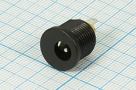 Разъем питания DC розетка , 2.1D5.5, 3C, на блок М13, пластик/металл, DJK-09A