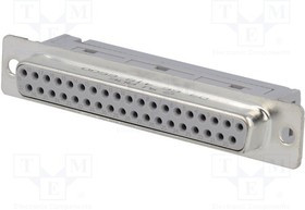 09664186500, Разъем D-Sub, PIN: 37, вилка, "мама", на шлейф, IDC, Ресурс: 250 циклов