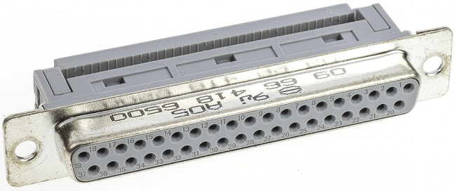 09664186500, Разъем D-Sub, PIN: 37, вилка, "мама", на шлейф, IDC, Ресурс: 250 циклов