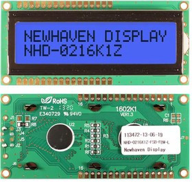 NHD-0216K1Z-FSB-FBW-L, LCD Character Display Modules &amp; Accessories FSTN (+) Transfl 80.0 x 36.0