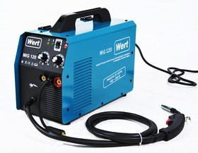 MIG 120 (W1701.001.00), Инвертор,140-250В,2.1кВт, 30-120A(MIG/MAG),30- 120А(MMA),ПВ=120А/60%, ф0.6-0.8\1.6-3мм,8.9кг