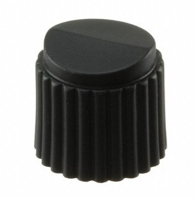 11K5029-KCNB, ROUND FLUTED CONTROL KNOB, 6.35MM