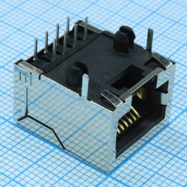 432028916, Соединитель RJ-45 розетка 8 контактов шаг 2.54мм угловой монтаж в отверстие 8 терминалов 1 порт лоток 432028916, Соединитель RJ-45 розетка 8 контактов шаг 2.54мм угловой монтаж в отверстие 8 терминалов 1 порт лоток