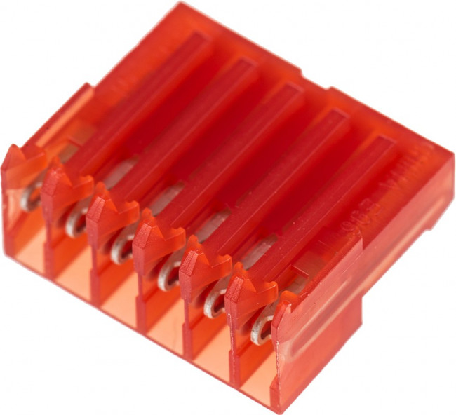 3-640440-6, Headers &amp; Wire Housings 6P 22AWG TIN CLSD W/O TAB W/RED STRIPE