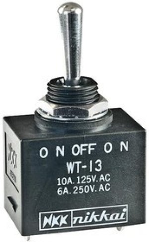 WT13S, SWITCH, TOGGLE, SPDT, 10A, 125VAC