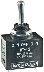 WT13S, SWITCH, TOGGLE, SPDT, 10A, 125VAC WT13S, SWITCH, TOGGLE, SPDT, 10A, 125VAC