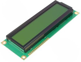 RC1602E-YHW-ESX, Дисплей: LCD, алфавитно-цифровой, STN Positive, 16x2, LED, PIN: 16