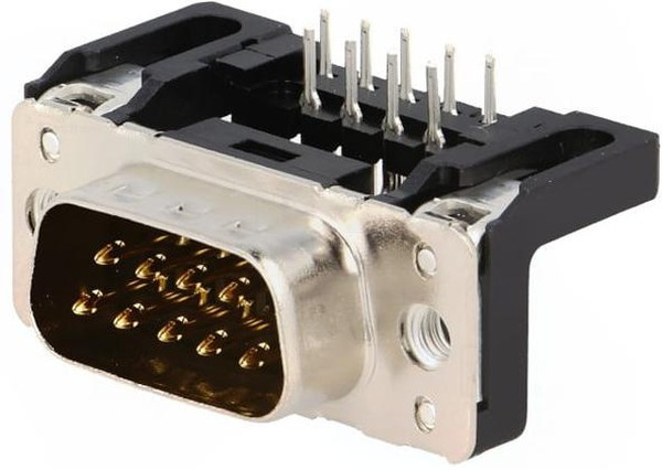 09651227801, Разъем D-Sub, PIN: 9, гнездо, "папа", угловой 90°, THT, M3, Ресурс: 50 циклов 09651227801, Разъем D-Sub, PIN: 9, гнездо, "папа", угловой 90°, THT, M3, Ресурс: 50 циклов