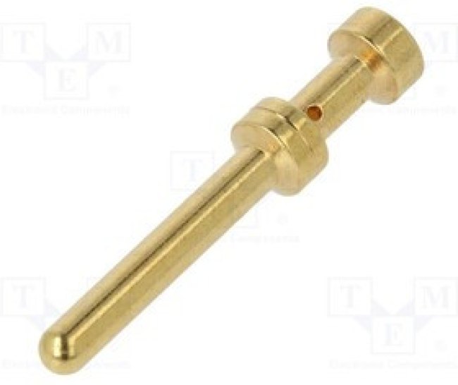 16A-GM-1.0, Контакт, "папа", позолота, 1мм2, 18AWG, обжим, россыпью, на провод 16A-GM-1.0, Контакт, "папа", позолота, 1мм2, 18AWG, обжим, россыпью, на провод