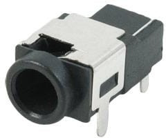 PJ-071, DC Power Connectors 0.8 x 3.35 mm, 2.0 A, Horizontal, Through Hole, Shielded, 3 Conductor, Dc Power Jack Connector
