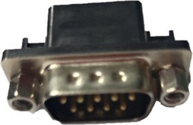 9 Way Right Angle Panel Mount D-sub Connector Plug, 2.77mm Pitch