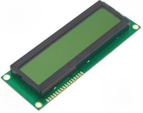DEM 16215SYH-LY, Дисплей: LCD, алфавитно-цифровой, STN Positive, 16x2, LED, PIN: 16
