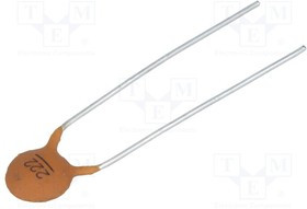 CC-222/100, Конденсатор керамический, 2,2нФ, 100В, Y5U, -56-+22%, THT, 5мм CC-222/100, Конденсатор керамический, 2,2нФ, 100В, Y5U, -56-+22%, THT, 5мм