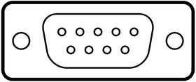 DE-9P-K87, Разъем D Sub, DB9, Standard, Штекер, Серия Original D, 9 контакт(-ов), DE, Solder Cup DE-9P-K87, Разъем D Sub, DB9, Standard, Штекер, Серия Original D, 9 контакт(-ов), DE, Solder Cup