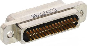 MWDM2L-31SS, MWDM 31 Way Panel Mount D-sub Connector Socket