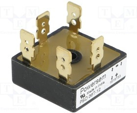 PSD36T/12, Диодный мост: трехфазный, Urmax: 1200В, If: 35А, Ifsm: 550А, THT