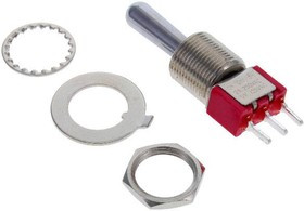 2M1-SP4-T8-B0-M2QE, Toggle Switches 1-pole, (ON) - OFF - (ON), 5A/2A 125VAC or 28VDC/250VAC not HP rated, Non-Illuminated, Sealed X-Large B