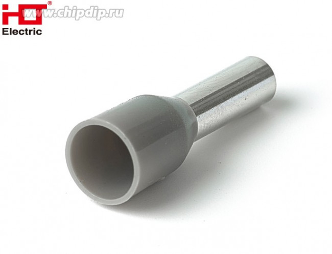 084-04-26, Наконечник-гильза Е4009 4мм² с изолированным фланцем серый (уп./100 шт) HLT 084-04-26, Наконечник-гильза Е4009 4мм² с изолированным фланцем серый (уп./100 шт) HLT