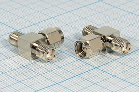 Переходник штекер SMA - гнездо SMA - гнездо SMA; №1423 штек SMA-гн SMA2