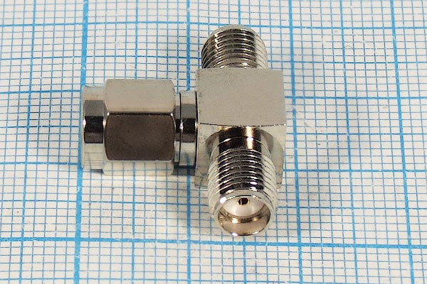 Переходник штекер SMA - гнездо SMA - гнездо SMA; №1423 штек SMA-гн SMA2