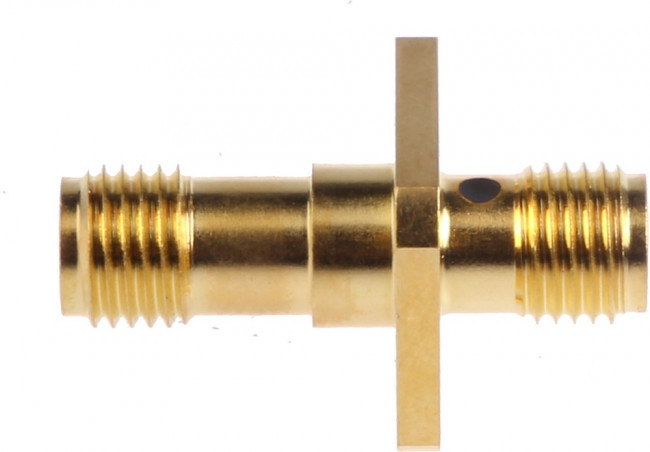 2991-6007, RF Adapters - In Series SMA F to F FlangeMnt Adapter, 4 Hole