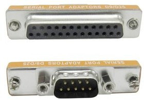 RND 205-00932, Mini D-Sub Adapter, D-Sub 25-Pin Socket / D-Sub 9-Pin Plug