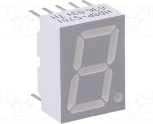 HDSP-5701, Дисплей: LED, 7-сегментный, 14,22мм, 0,56", II.зн: 1, желтый, анод