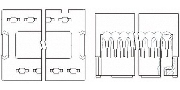 746611-8, Headers &amp; Wire Housings .1CL DIP PLG 2X07P