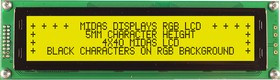 MD44005A6W-FPTLRGB, MD44005A6W-FPTLRGB LCD LCD Display, 4 Rows by 20 Characters