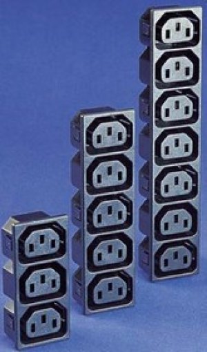 PX0717/2/15/ST, AC Power Entry Modules SNAP FIT TO PANEL AC 2 OUTLET