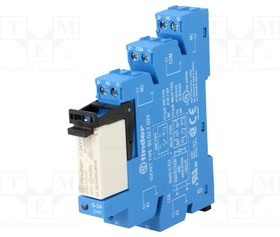 38.52.7.024.005, Реле: интерфейсное, DPDT, Uобмотки: 24ВDC, 8А, 8A/250ВAC, 8A/30ВDC