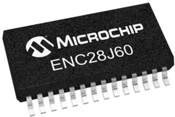 ENC28J60-I/SS, Автономный Ethernet контроллер с последовательным интерфейсом SPI [SSOP-28]