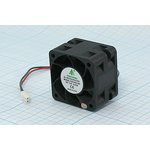 Вентилятор постоянного тока 12В, 40х40х28мм, подшипник скольжения, 10000 об/мин, ВН370H вент 40x40x2