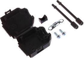 MHDPPK15-B-K, MHDPPK-SLIM Series Polyamide D Sub Backshell, 15 Way, Strain Relief