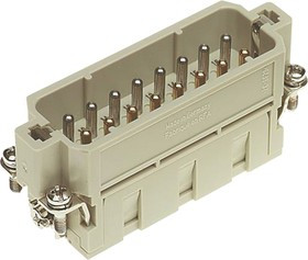 09200162691, Heavy Duty Power Connector Insert, 16A, Male, Han-A Series, 16 Contacts 09200162691, Heavy Duty Power Connector Insert, 16A, Male, Han-A Series, 16 Contacts