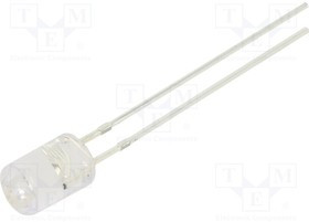 OSR5PA5GA1B-5V, LED; 5mm; red; 500?750mcd; 100°; Front: flat; 5V; Pitch: 2.54mm; 150mW