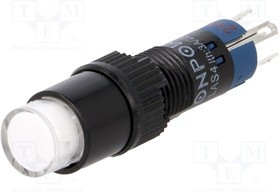 V8Y-11Z-24W, Переключатель: кнопочный, Пол: 2, SPDT, 0,5A/250ВAC, 1A/24ВDC, IP40