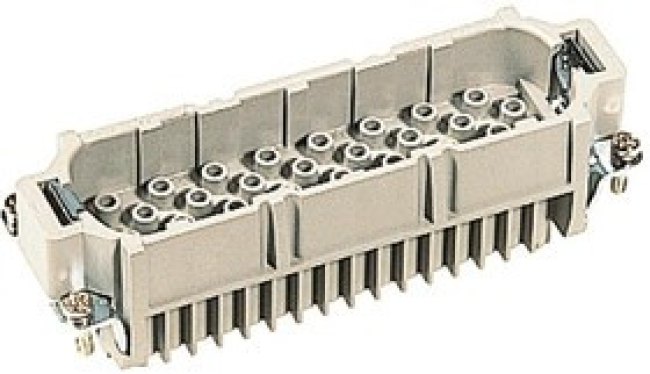 09212643001, Heavy Duty Power Connector Insert, 10A, Male, Han D HMC Series, 64 Contacts 09212643001, Heavy Duty Power Connector Insert, 10A, Male, Han D HMC Series, 64 Contacts